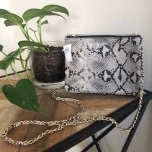 American Eagle Snakeskin Chain Purse